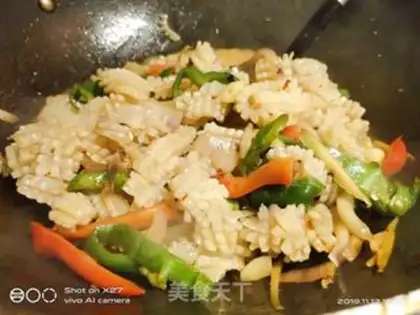 Make Pepper squid rolls step 5