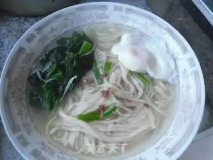 Make Spinach ham hot noodles step 10