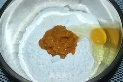 Make Pumpkin bean cake step 2