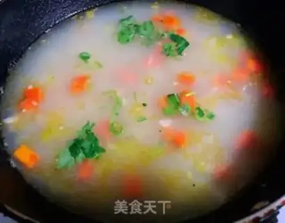 Make Pork shrimp rice soup step 8