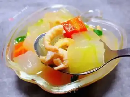 Make Pork shrimp rice soup step 12