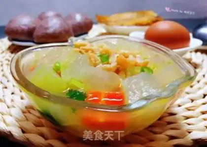 Make Pork shrimp rice soup step 13