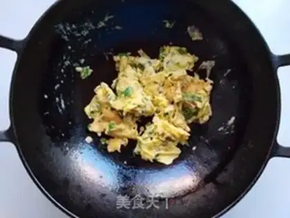 Make Crab mushrooms and fried eggs step 6
