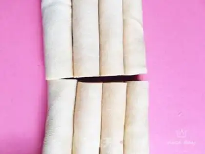 Make Spinach bean rolls step 6