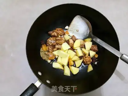 Make Potato chicken noodles step 6