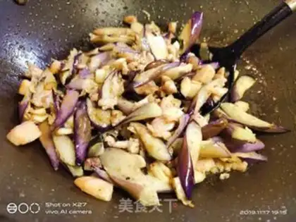 Make Salted fish, fried eggplant step 6