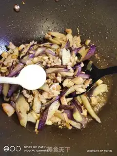 Make Salted fish, fried eggplant step 8