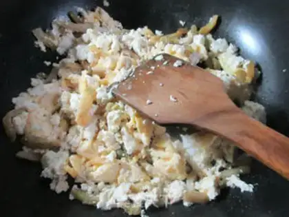 Make ♪ Squeeze the ducks and fry the tofu ♪ step 4