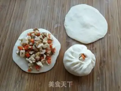 Make Carrot tofu bag step 3