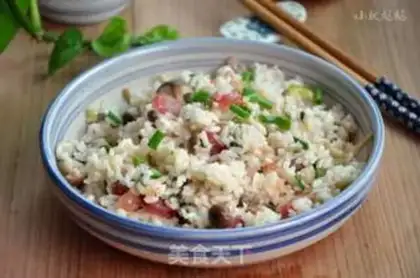 Make Weenie mushroom fried rice step 8