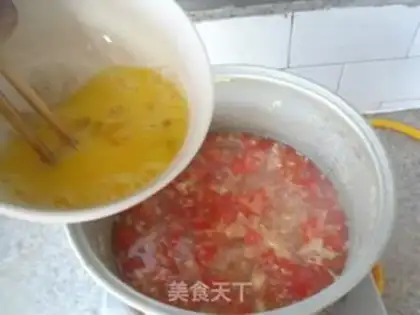 Make Fresh corn tomato omelet soup step 7