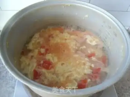 Make Fresh corn tomato omelet soup step 8