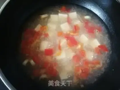 Make Spinach tofu eggflower soup step 10
