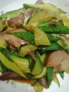 Make cucumber fried meat step 4