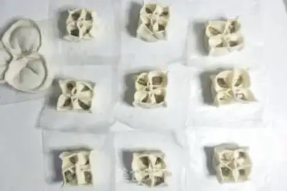 Make Tasty four-hair dumplings step 13