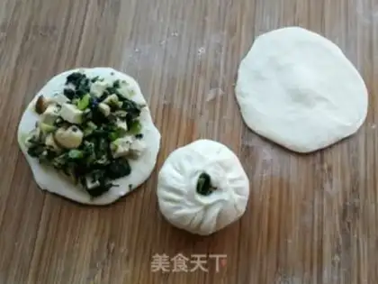 Make The green mushroom bun step 7