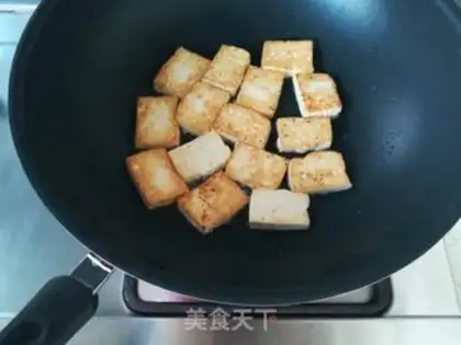 Make Cracked pepper tofu step 1