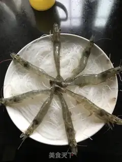 Make Garlic fan shrimp step 2