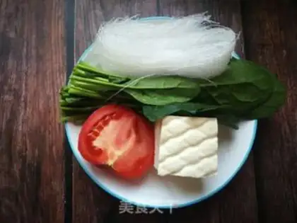 Make Spinach tofu fan soup step 0