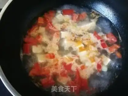 Make Spinach tofu fan soup step 8