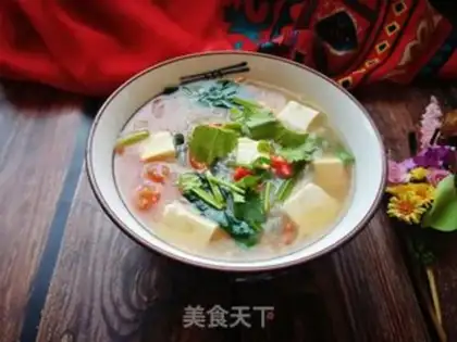 Make Spinach tofu fan soup step 13