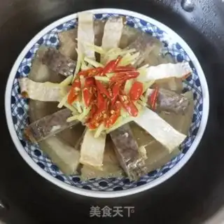 Make The salted fish steamed with flowers step 5