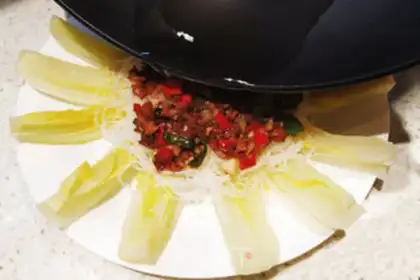 Make Garlic fans steaming doll food step 12