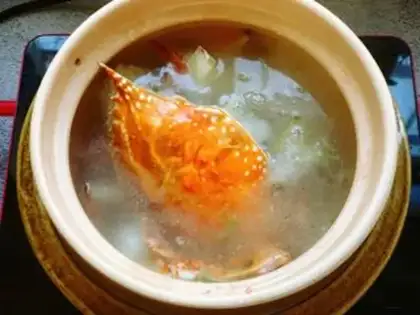 Make Seafood crab porridge step 7