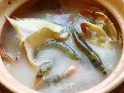 Make Seafood crab porridge step 8