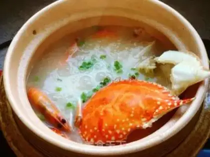 Make Seafood crab porridge step 11