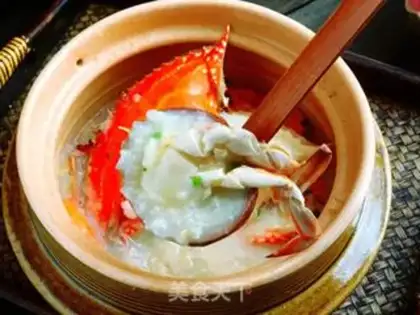 Make Seafood crab porridge step 12