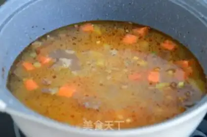 Make Curry potato beef rice step 4