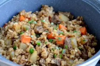 Make Curry potato beef rice step 6