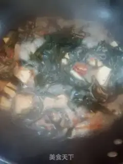 Make Seaweed tofu soup step 5