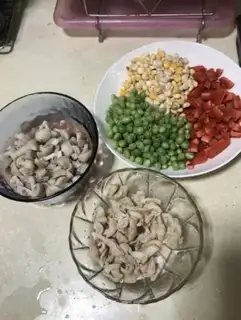 Make Mushrooms, sausage and vegetables step 0