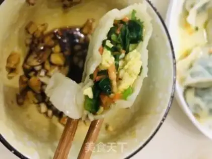 Make Three fresh dumplings step 7