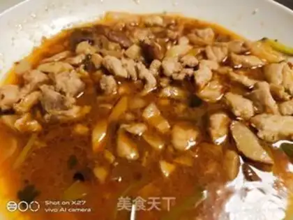 Make Carrot, garlic, fried meat step 1