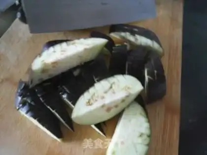 Make Meat and eggplant step 1