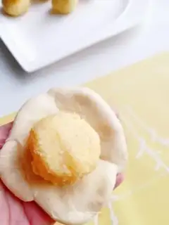 Make Coconut heart bread step 16