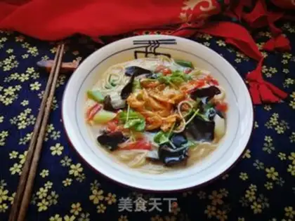 Make Garlic mollusc noodles step 10
