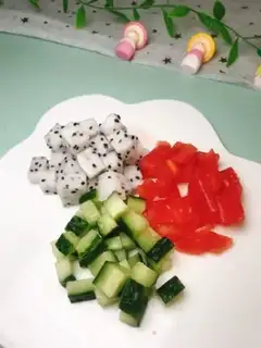 Make Lotus and fruit step 1