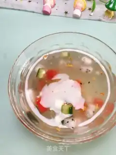 Make Lotus and fruit step 4