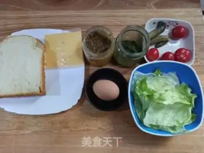 Make Sour cucumber egg sandwich step 0