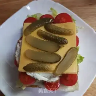Make Sour cucumber egg sandwich step 5