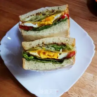 Make Sour cucumber egg sandwich step 8