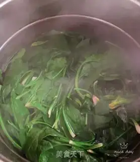 Make Chan Jelly spinach peanut rice step 0