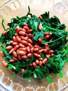 Make Chan Jelly spinach peanut rice step 5