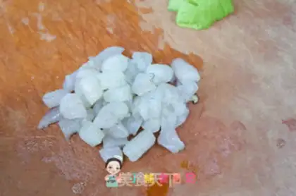 Make Cream shrimp rice step 2