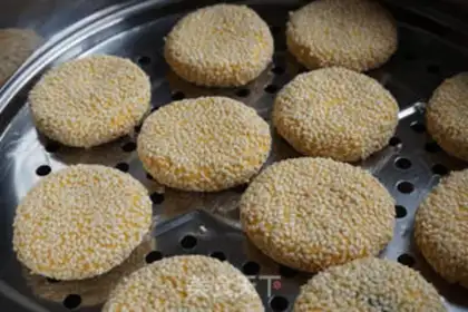 Make Pumpkin rice cake step 9