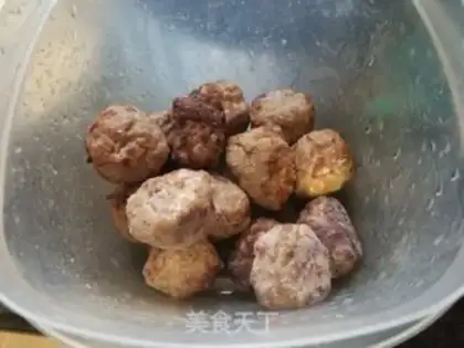 Make Chickenball, cabbage powder step 4